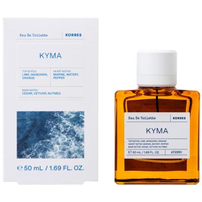 KORRES Kyma Eau de toilette pour homme test&eacute;e dermatologiquement et v&eacute;g&eacute;talienne 50 ml