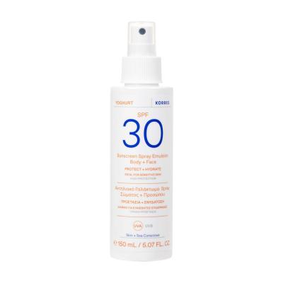 KORRES  &Eacute;mulsion Solaire en Spray Corps & Visage Spf30 Yaourt 150 ml - Spray 150