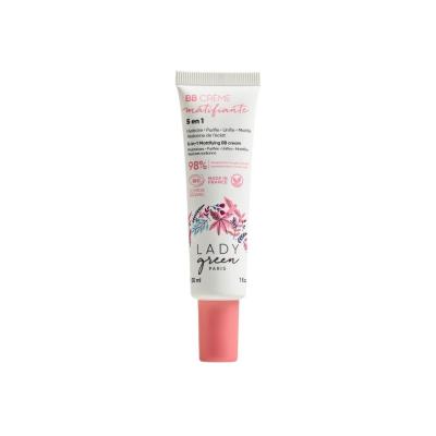 LADY GREEN  5en1 BB Cr&egrave;me Matifiante Teinte Tr&egrave;s Claire Bio 1 Unit&eacute;