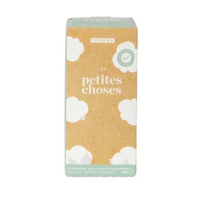 LES PETITES CHOSES Tampons Flux Normal Avec Applicateurs Coton Bio x16 