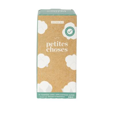 LES PETITES CHOSES Tampons Flux Super Avec Applicateurs Coton Bio x4 