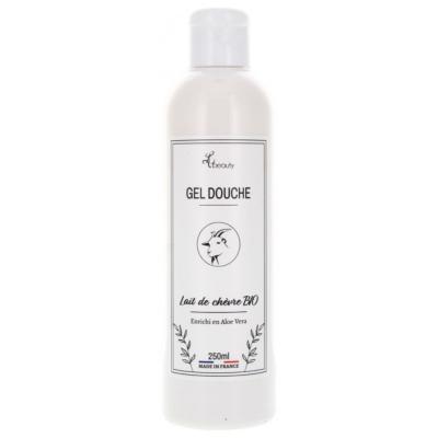 LHBEAUTY  Gel Douche au Lait de Ch&egrave;vre Bio Enrichi en Aloe Vera - Flacon 250 ml