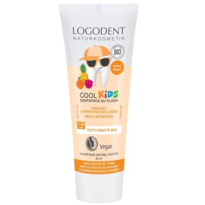 LOGONA Dentifrice Cool Kids tutti frutti 7 &agrave; 12 ans avec fluor 