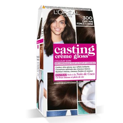 L OREAL PARIS Coloration Cheveux 300 Ch&acirc;tain Fonc&eacute; Cors&eacute; Casting Creme Gloss - La Bo&icirc;te