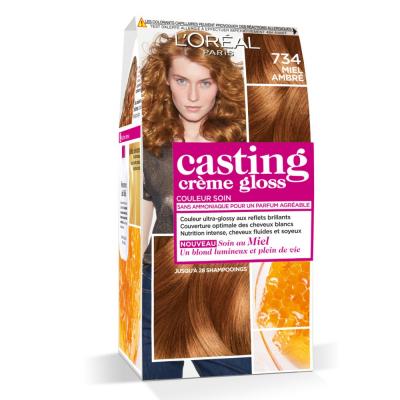 CASTING CREME GLOSS Coloration Cheveux 7.34 Miel Ambr&eacute;  - La Bo&icirc;te