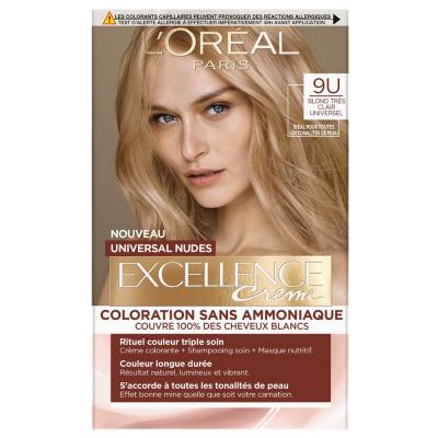 L OREAL PARIS Excellence cr&egrave;me universal nudes 9 blond tr&egrave;s clair universel