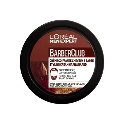 L OREAL PARIS Cr&egrave;me Coiffante Cheveux et Barbe BarberClub - 75 ml - L'Or&eacute;al Paris