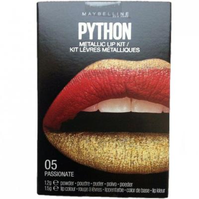 MAYBELLINE NEW YORK  - Kit Rouge &agrave; L&egrave;vres M&eacute;talliques Python - 05 Rouge Or Passionn&eacute;