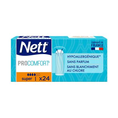 NETT Tampons Hyg&eacute;gique Pro-comfort Super X24  - La Bo&icirc;te De 24 Tampons