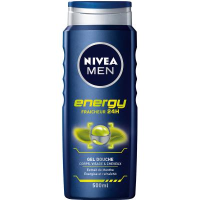 NIVEA  Bathcare - Douche  For Men - Energy - 500 ml - Lot de 2