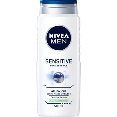 NIVEA Gel Douche Homme 3 En 1 Peaux Sensibles Senstive  Men - Le Flacon De 500ml
