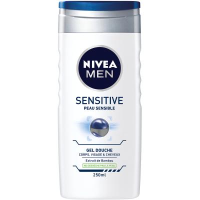 NIVEA  Men Gel douche Sensitive 3en1 - Le flacon 250 ml