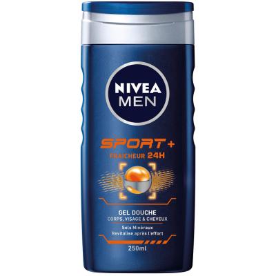 NIVEA Gel Douche Sport+ 3 En 1  Men - Le Flacon De 250 Ml