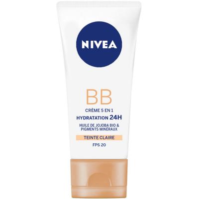 NIVEA  BB Cream Cr&egrave;me de teint 6en1 Clair 50 ml - Lot de 2