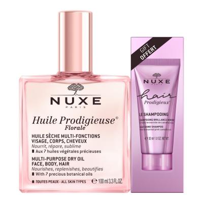 NUXE  Huile Prodigieuse Floral 100ml + Hair Prodigieux Shamp 30ml