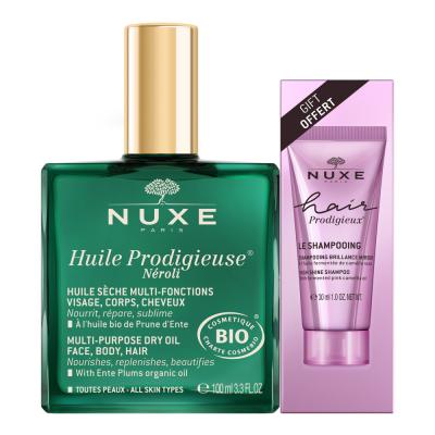 NUXE  Huile Prodigieuse Neroli 100ml + Hair Prodigieux Shamp 30ml