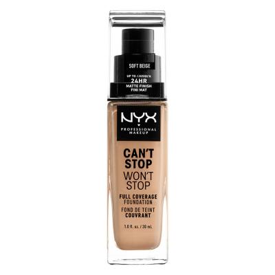 NYX PROFESSIONAL MAKE UP Nyx Can&acute;t Stop Won&acute;t Stop Full Coverage Foundation Soft Beige 30ml