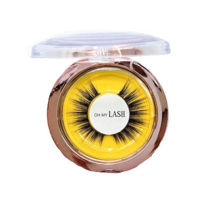 OH MY LASH  Faux vison noir avec &eacute;tui r&eacute;utilisable pour faux cils - Couleur or rose