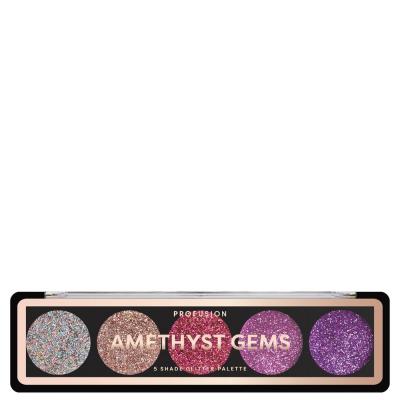 PROFUSION GLITTERS GEMS AMETHYST - Palette 5 Fards &agrave; Paupi&egrave;res paillet&eacute;s