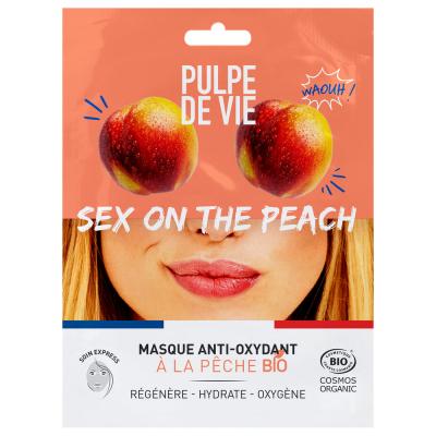 PULPE DE VIE Masque Tissu Visage Bio Hydratant "Sex on the peach"- 