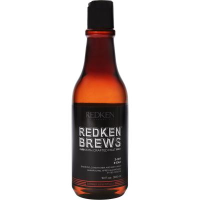 REDKEN Shampoing 3-en-1 pour Homme  Brews 300&nbsp;ml