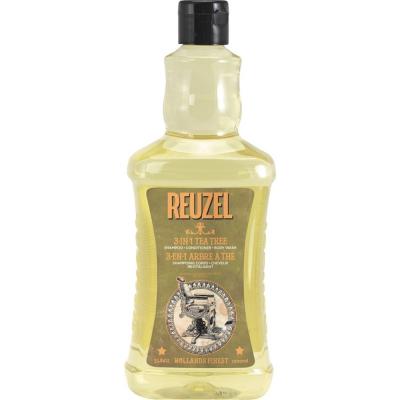 REUZEL  Shampooing 3 en 1 &agrave; l'arbre &agrave; th&eacute; nettoie la peau et les