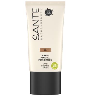 SANTE NATURKOSMETIK Sante - Fond De Teint Liquide Effet Mat 30ml - 06 Warm Caramel