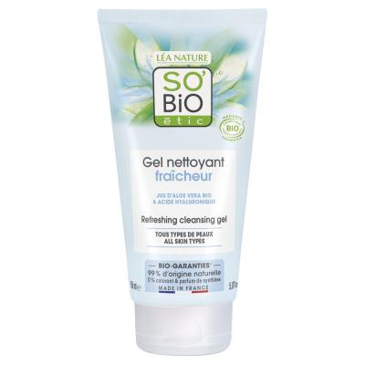 LEA NATURE SO BIO ETIC Gel Nettoyant Fra&icirc;cheur Bio - Hydra Aloe Vera - SO'BIO &eacute;tic