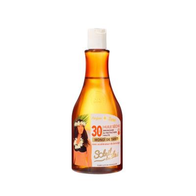 SOLEIL DES ILES Huile s&egrave;che avec acc bronzage&protection SPF30