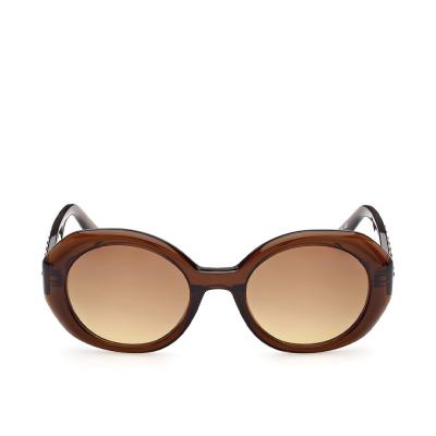 SWAROVSKI GAFAS Lunettes de soleil Swarovski Sk0371 col. 48f Femme Ronds Marron fonc&eacute;