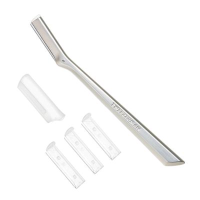 TWEEZERMAN  Lot de 4 lames de rechange pour rasoir facial Argent&eacute;