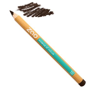 ZAO  Makeup Crayon Bio, vegan et rechargeable Brun fonc&eacute;
