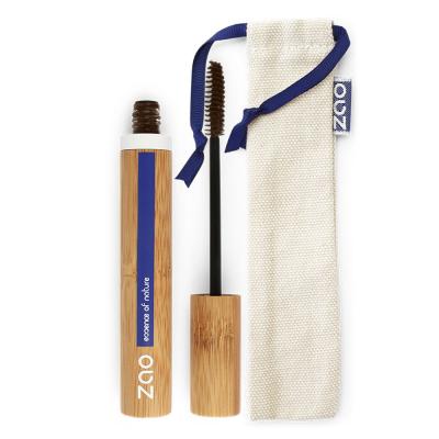 ZAO  Makeup Mascara Aloe Vera Bio, vegan et rechargeable Brun Fonc&eacute;
