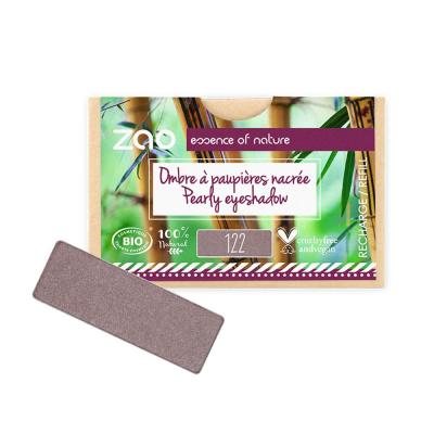 ZAO MAKEUP Recharge fard &agrave; paupi&egrave;res bio - Rectangle - Zao 122 Rose des sables - nacr&eacute;