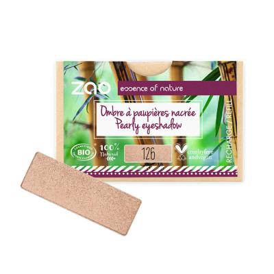 ZAO MAKEUP Recharge Ombre &agrave; paupi&egrave;res nacr&eacute;e rectangle 126 p&eacute;tale Zao