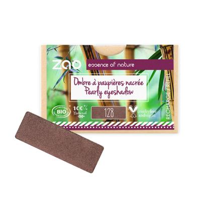 ZAO Recharge fard &agrave; paupi&egrave;res bio - Rectangle -  128 Tiramisu - nacr&eacute;