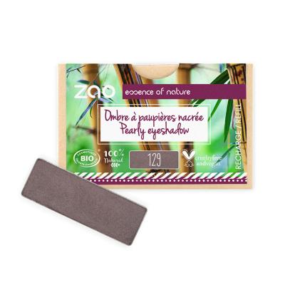 ZAO Recharge fard &agrave; paupi&egrave;res bio - Rectangle -  129 Taupe - nacr&eacute;