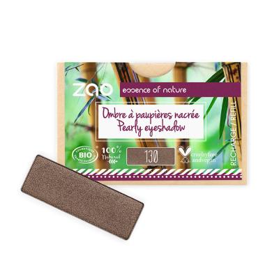 ZAO MAKEUP Recharge fard &agrave; paupi&egrave;res bio - Rectangle - Zao 130 Marron intense