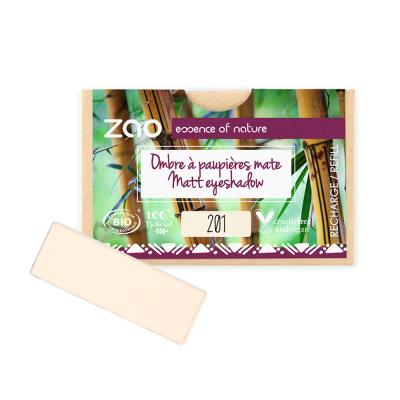 ZAO MAKEUP Recharge fard &agrave; paupi&egrave;res bio - Rectangle - Zao 201 Ivoire - mat