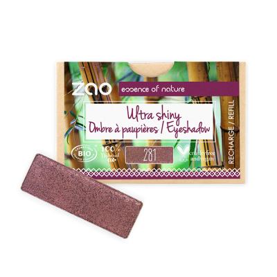 ZAO MAKEUP Zao Refill Rectangle Eye Shadow 281 Burgundy Sequin