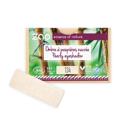 ZAO MAKEUP Recharge fard &agrave; paupi&egrave;res bio - Rectangle - Zao 134 Perle dor&eacute;e - nacr&eacute;