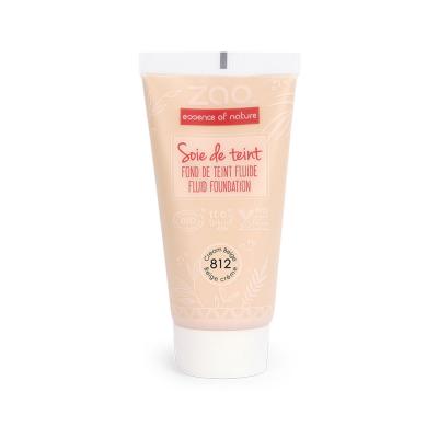 ZAO Fond de Teint Fluide Bio "Soie de teint" -  812 Beige Cr&egrave;me Recharge