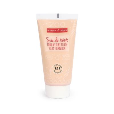 ZAO Fond de Teint Fluide Bio "Soie de teint" -  813 Beige Dor&eacute; Recharge
