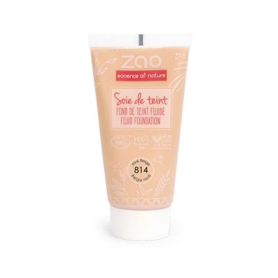 ZAO ESSENCE OF NATURE Fond de Teint Fluide Bio "Soie de teint" - Zao 814 Beige Ros&eacute; Recharge