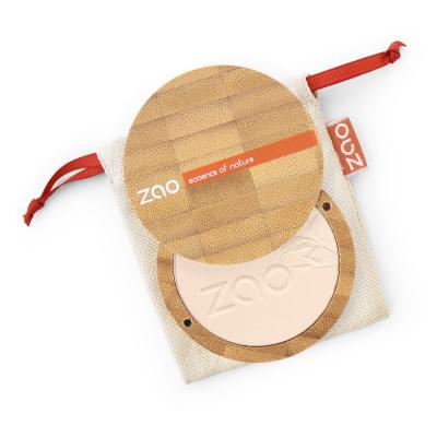 ZAO  Makeup Poudre Compacte Bio, vegan et rechargeable Ivoire