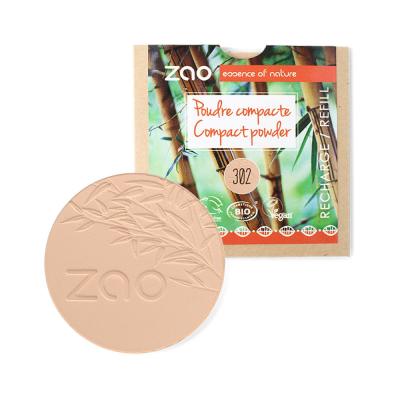 ZAO Poudre Compacte Bio -  302 - Beige orang&eacute; Recharge