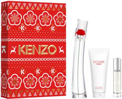 KENZO Flower By  Coffret Eau de Parfum 50ml + Vaporisateur voyage 10