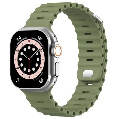 ACCEZZ  Bracelet Ocean pour Apple Watch 38/40/41/42 mm - Khaki - Neuf