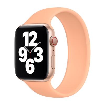 APPLE Bracelet Boucle unique en Silicone  Watch 38/40/41/42 mm - Taille 3 - Cantaloupe