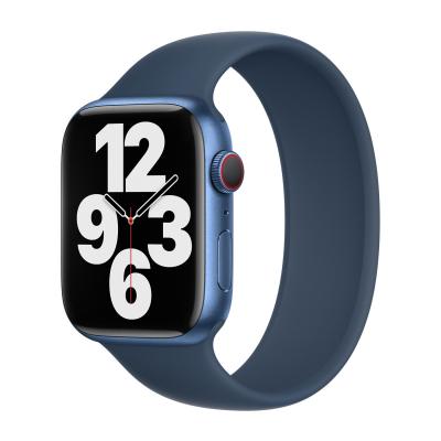 APPLE Bracelet Boucle unique en Silicone  Watch 38/40/41/42 mm - Taille 9 - Abyss Blue
